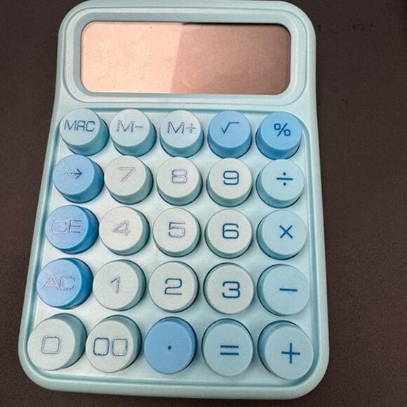 Mr. Pen- Mechanical Switch Calculator, 12 Digits, Large LCD Display, Blue - Picture 1 of 8